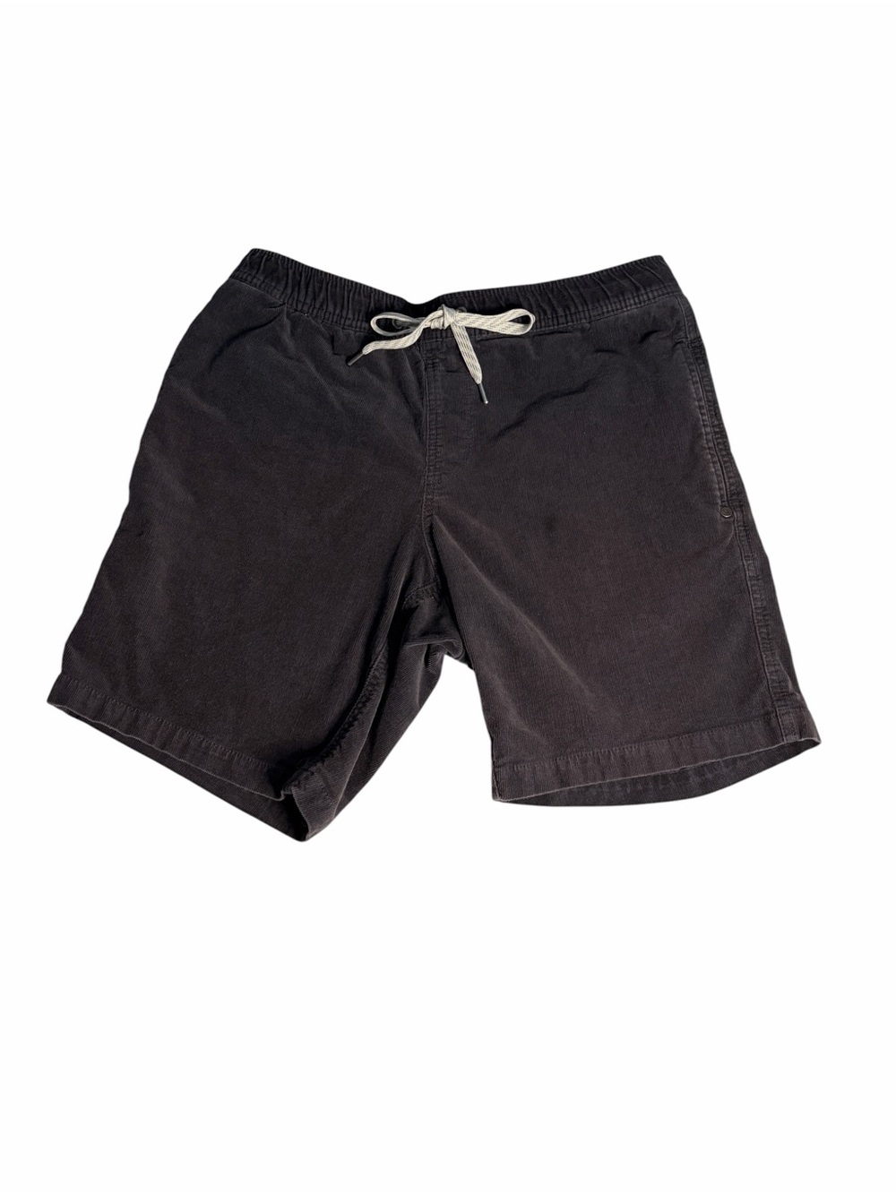 Vuori Optimist Elastic Waist  Drawstring Shorts in Dark Charcoal